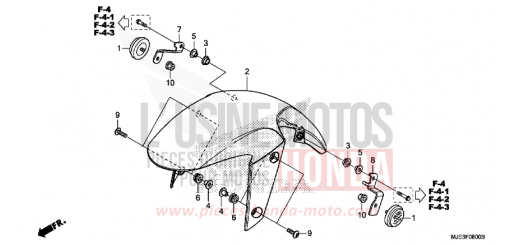 KOTFLUEGEL, VORNE CBR650FAH de 2017